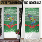 New Zealand Kea Bird Christmas Door Cover Maori Inspired Knitted Patterns