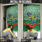 New Zealand Kea Bird Christmas Door Cover Maori Inspired Knitted Patterns