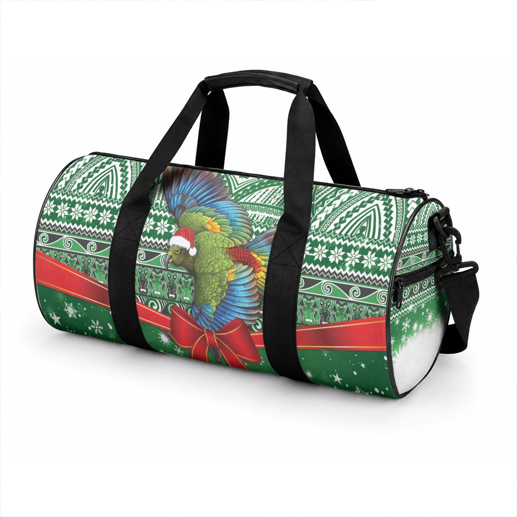 New Zealand Kea Bird Christmas Duffle Bag Maori Inspired Knitted Patterns