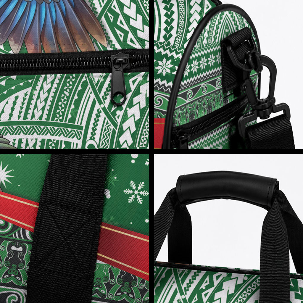 New Zealand Kea Bird Christmas Duffle Bag Maori Inspired Knitted Patterns