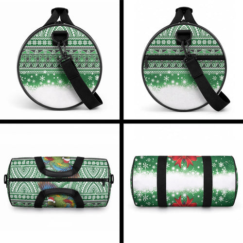 New Zealand Kea Bird Christmas Duffle Bag Maori Inspired Knitted Patterns