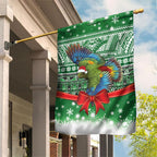 New Zealand Kea Bird Christmas Garden Flag Maori Inspired Knitted Patterns