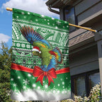 New Zealand Kea Bird Christmas Garden Flag Maori Inspired Knitted Patterns