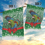 New Zealand Kea Bird Christmas Garden Flag Maori Inspired Knitted Patterns