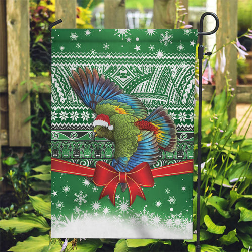 New Zealand Kea Bird Christmas Garden Flag Maori Inspired Knitted Patterns