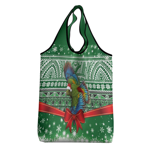 New Zealand Kea Bird Christmas Grocery Bag Maori Inspired Knitted Patterns