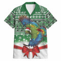 New Zealand Kea Bird Christmas Hawaiian Shirt Maori Inspired Knitted Patterns
