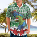 New Zealand Kea Bird Christmas Hawaiian Shirt Maori Inspired Knitted Patterns