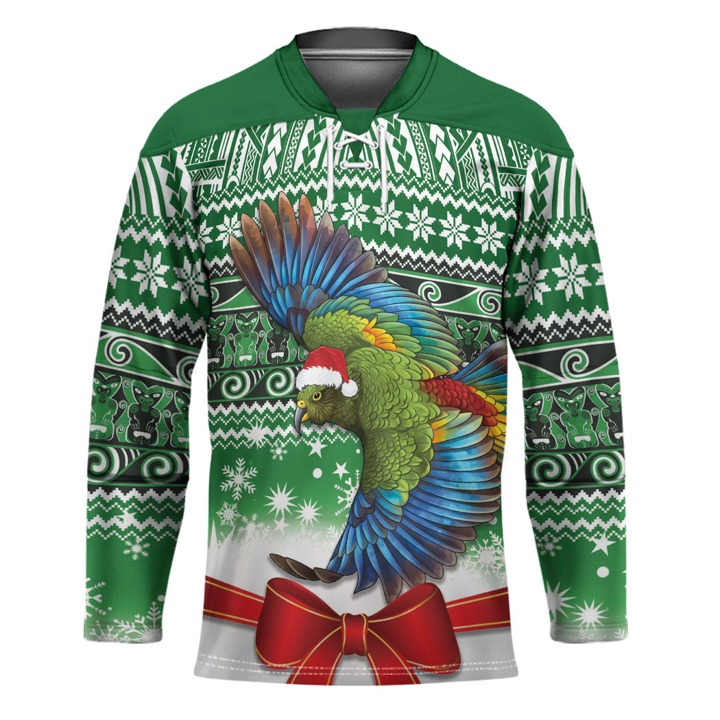 New Zealand Kea Bird Christmas Hockey Jersey Maori Inspired Knitted Patterns