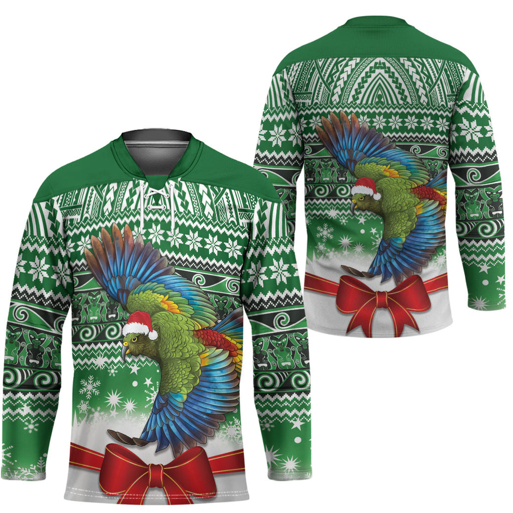 New Zealand Kea Bird Christmas Hockey Jersey Maori Inspired Knitted Patterns