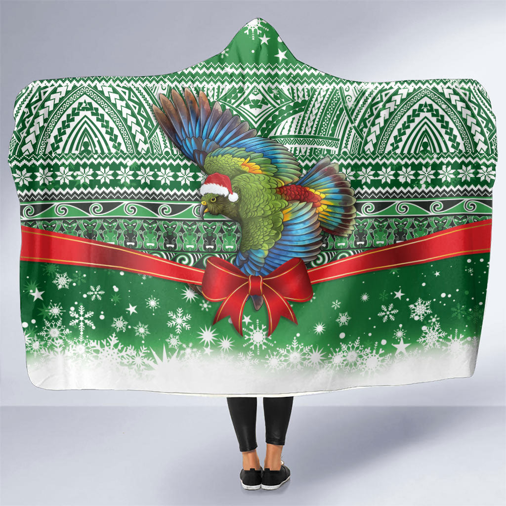 New Zealand Kea Bird Christmas Hooded Blanket Maori Inspired Knitted Patterns