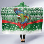 New Zealand Kea Bird Christmas Hooded Blanket Maori Inspired Knitted Patterns