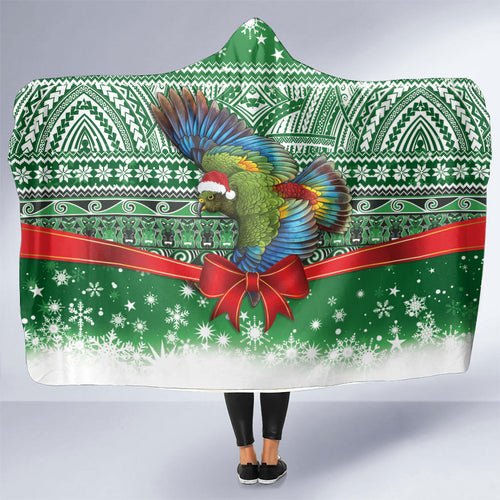 New Zealand Kea Bird Christmas Hooded Blanket Maori Inspired Knitted Patterns