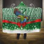 New Zealand Kea Bird Christmas Hooded Blanket Maori Inspired Knitted Patterns