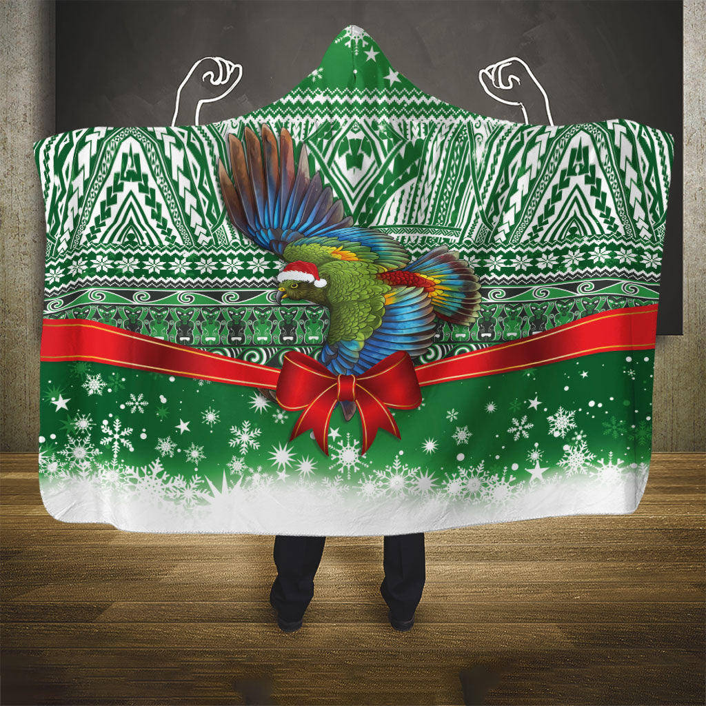 New Zealand Kea Bird Christmas Hooded Blanket Maori Inspired Knitted Patterns