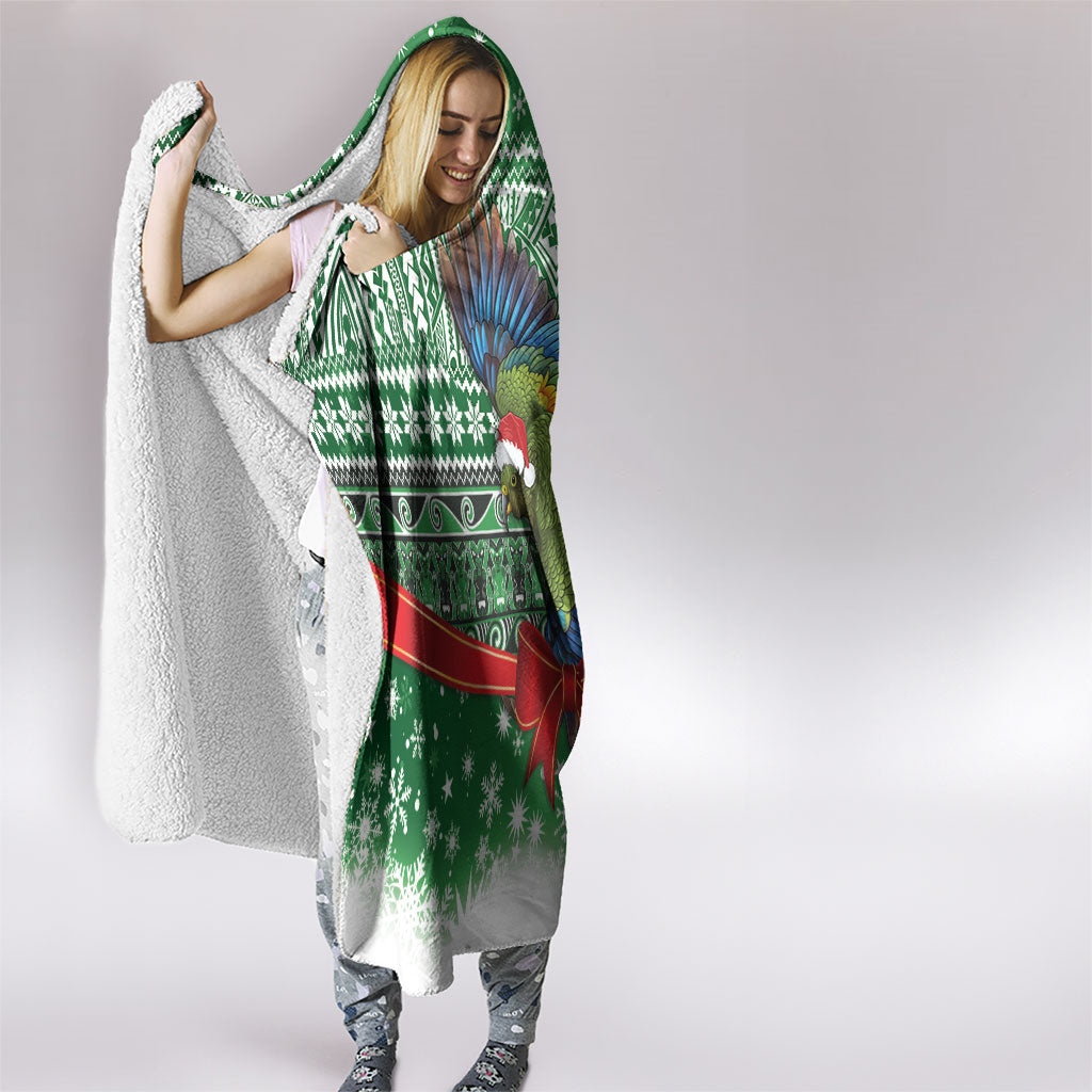 New Zealand Kea Bird Christmas Hooded Blanket Maori Inspired Knitted Patterns