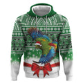 New Zealand Kea Bird Christmas Hoodie Maori Inspired Knitted Patterns