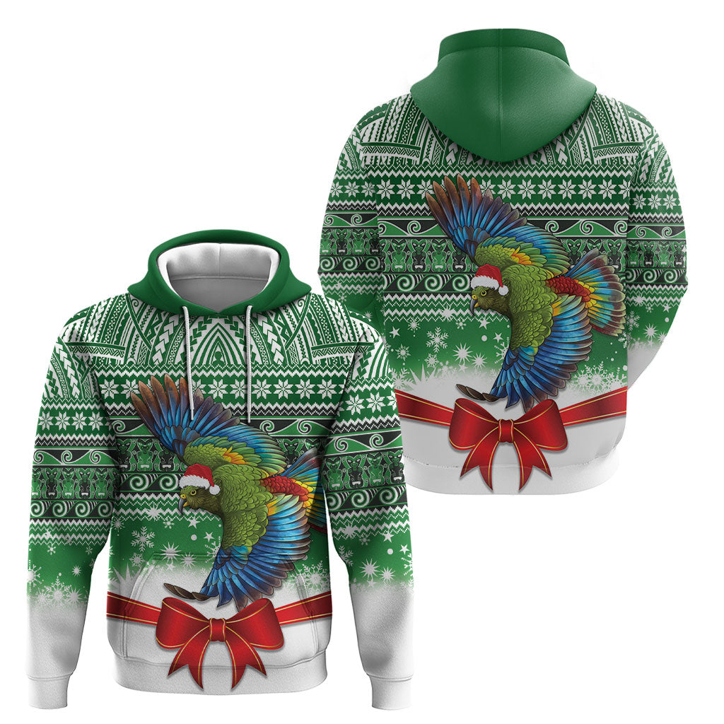 New Zealand Kea Bird Christmas Hoodie Maori Inspired Knitted Patterns