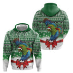 New Zealand Kea Bird Christmas Hoodie Maori Inspired Knitted Patterns