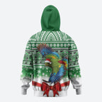 New Zealand Kea Bird Christmas Hoodie Maori Inspired Knitted Patterns