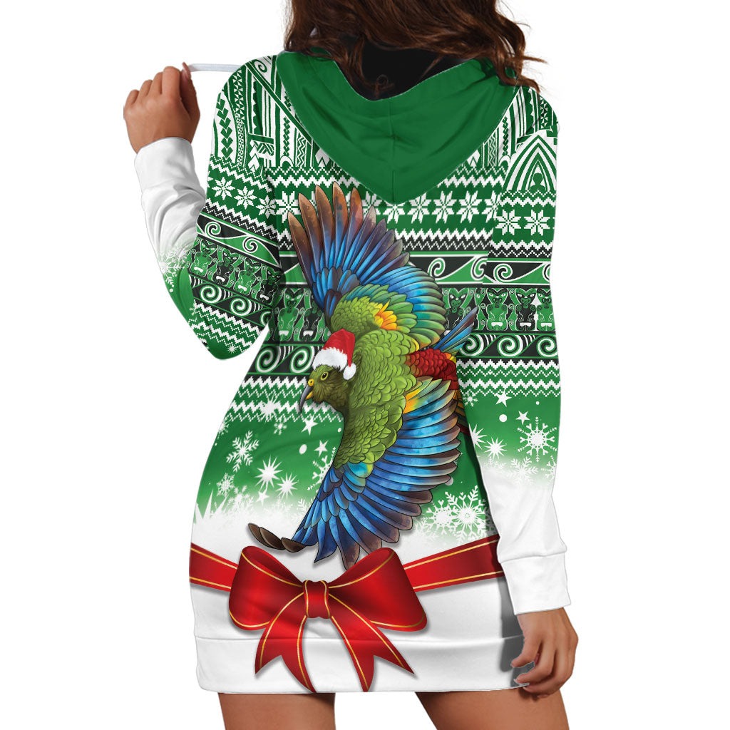 New Zealand Kea Bird Christmas Hoodie Dress Maori Inspired Knitted Patterns