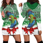New Zealand Kea Bird Christmas Hoodie Dress Maori Inspired Knitted Patterns