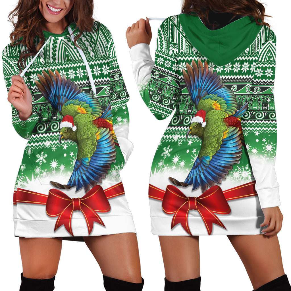 New Zealand Kea Bird Christmas Hoodie Dress Maori Inspired Knitted Patterns