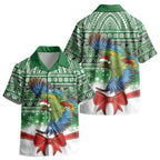 New Zealand Kea Bird Christmas Kid Hawaiian Shirt Maori Inspired Knitted Patterns