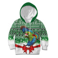 New Zealand Kea Bird Christmas Kid Hoodie Maori Inspired Knitted Patterns