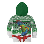 New Zealand Kea Bird Christmas Kid Hoodie Maori Inspired Knitted Patterns