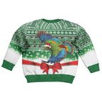 New Zealand Kea Bird Christmas Kid Ugly Christmas Sweater Maori Inspired Knitted Patterns