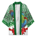 New Zealand Kea Bird Christmas Kimono Maori Inspired Knitted Patterns
