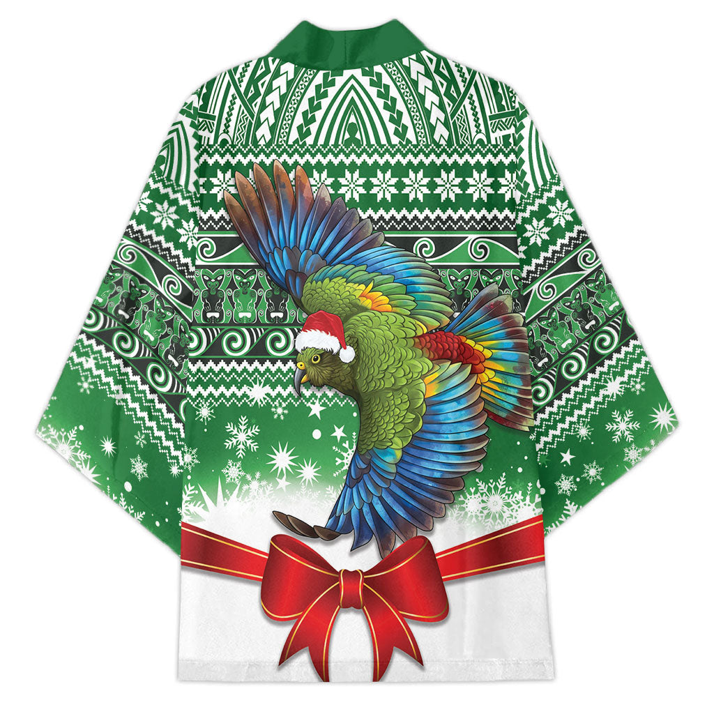 New Zealand Kea Bird Christmas Kimono Maori Inspired Knitted Patterns