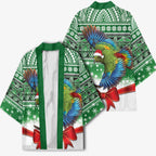 New Zealand Kea Bird Christmas Kimono Maori Inspired Knitted Patterns