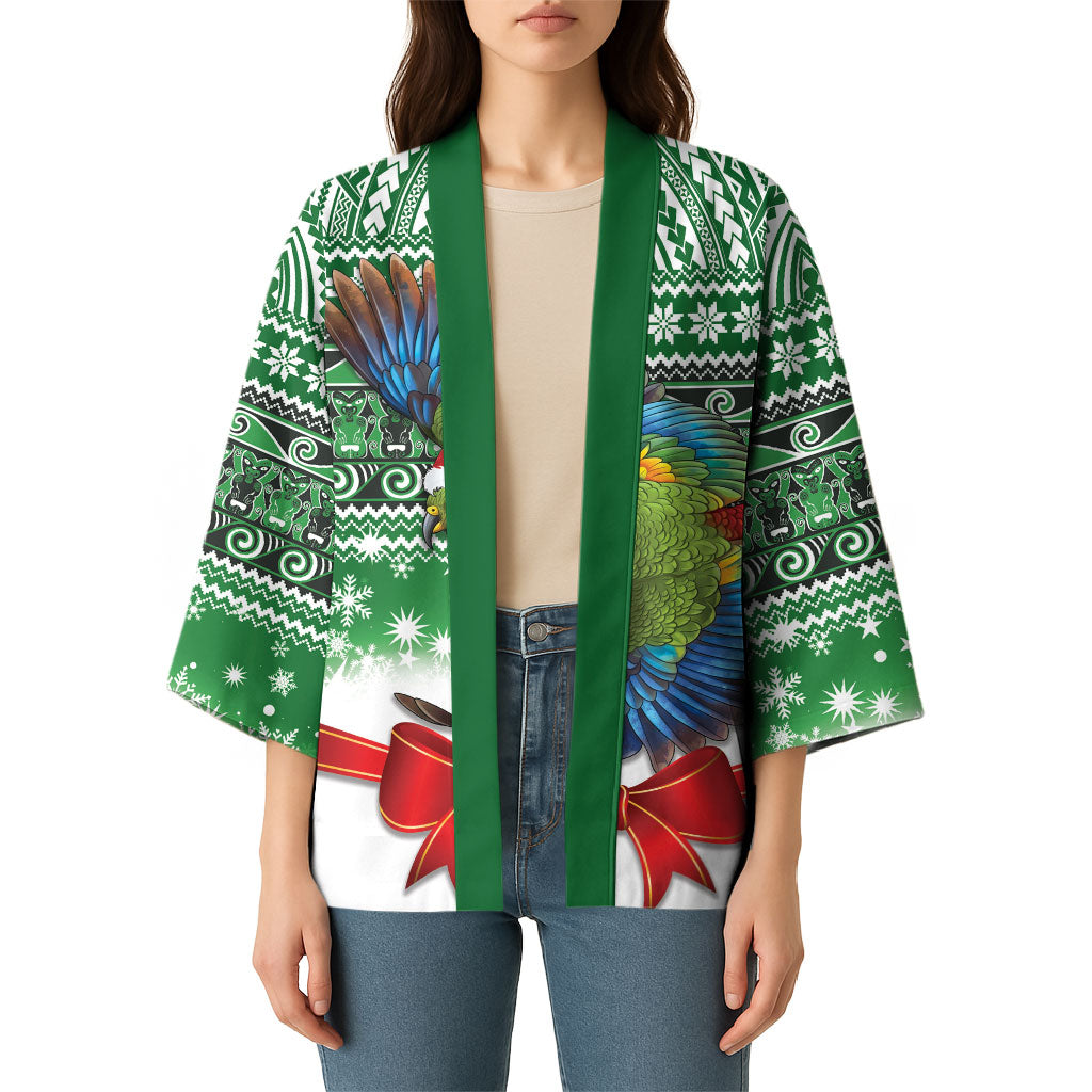 New Zealand Kea Bird Christmas Kimono Maori Inspired Knitted Patterns