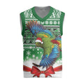 New Zealand Kea Bird Christmas Knitted V-Neck Vest Maori Inspired Knitted Patterns
