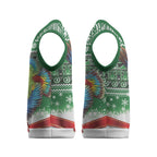 New Zealand Kea Bird Christmas Knitted V-Neck Vest Maori Inspired Knitted Patterns
