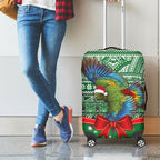 New Zealand Kea Bird Christmas Luggage Cover Maori Inspired Knitted Patterns