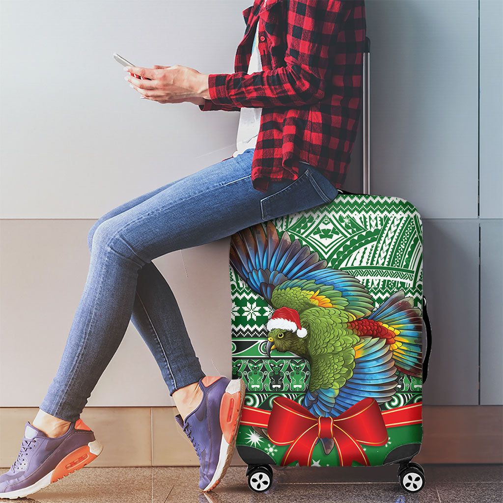 New Zealand Kea Bird Christmas Luggage Cover Maori Inspired Knitted Patterns