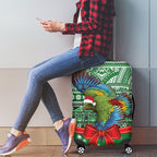 New Zealand Kea Bird Christmas Luggage Cover Maori Inspired Knitted Patterns