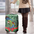 New Zealand Kea Bird Christmas Luggage Cover Maori Inspired Knitted Patterns