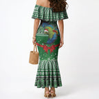 New Zealand Kea Bird Christmas Mermaid Dress Maori Inspired Knitted Patterns