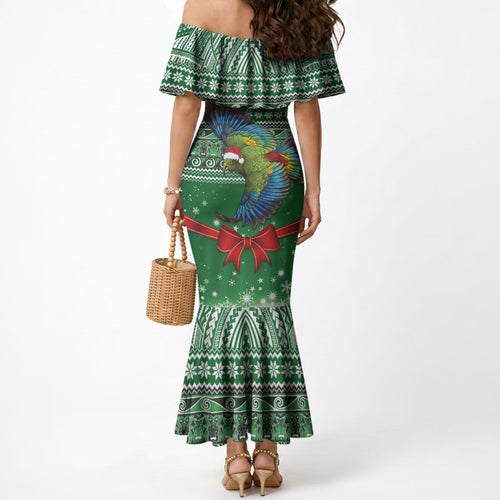 New Zealand Kea Bird Christmas Mermaid Dress Maori Inspired Knitted Patterns