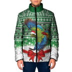 New Zealand Kea Bird Christmas Padded Jacket Maori Inspired Knitted Patterns