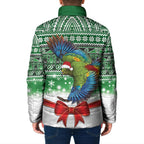 New Zealand Kea Bird Christmas Padded Jacket Maori Inspired Knitted Patterns