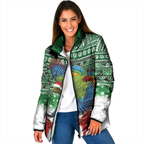 New Zealand Kea Bird Christmas Padded Jacket Maori Inspired Knitted Patterns