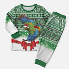 New Zealand Kea Bird Christmas Pajama Set Maori Inspired Knitted Patterns