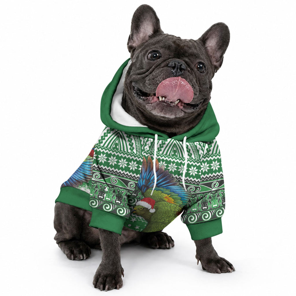 New Zealand Kea Bird Christmas Pet Hoodie Maori Inspired Knitted Patterns