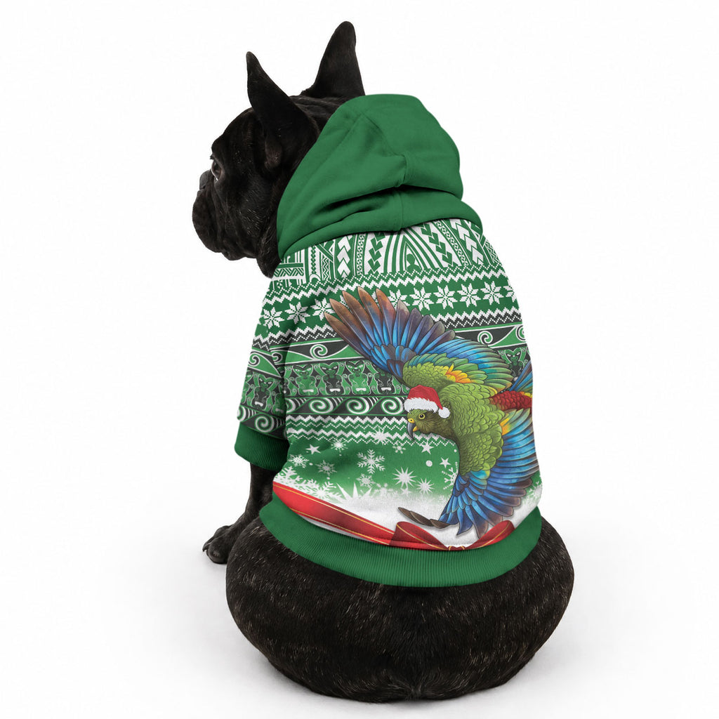 New Zealand Kea Bird Christmas Pet Hoodie Maori Inspired Knitted Patterns