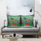 New Zealand Kea Bird Christmas Pillow Cover Maori Inspired Knitted Patterns
